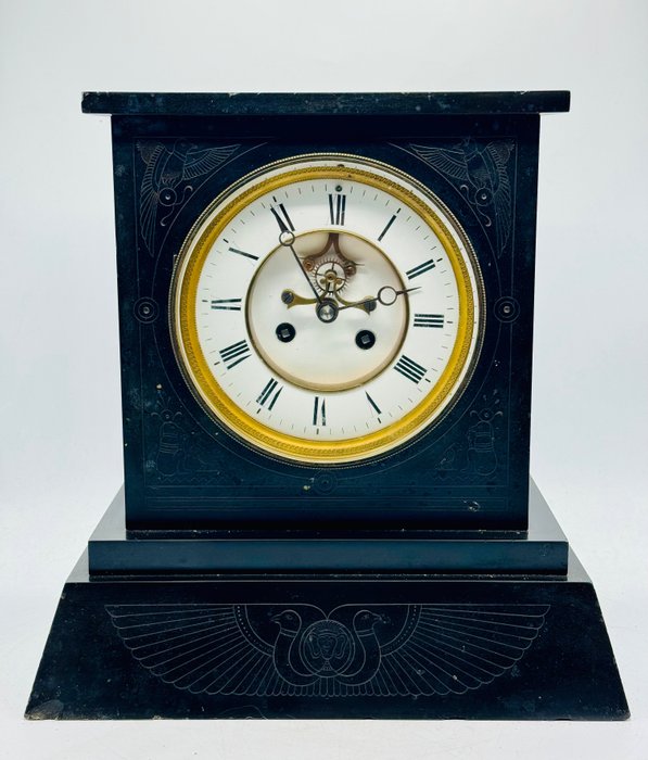 Relógio de lareira - Napoleão III - Pedra (pedra mineral) - 1850-1900