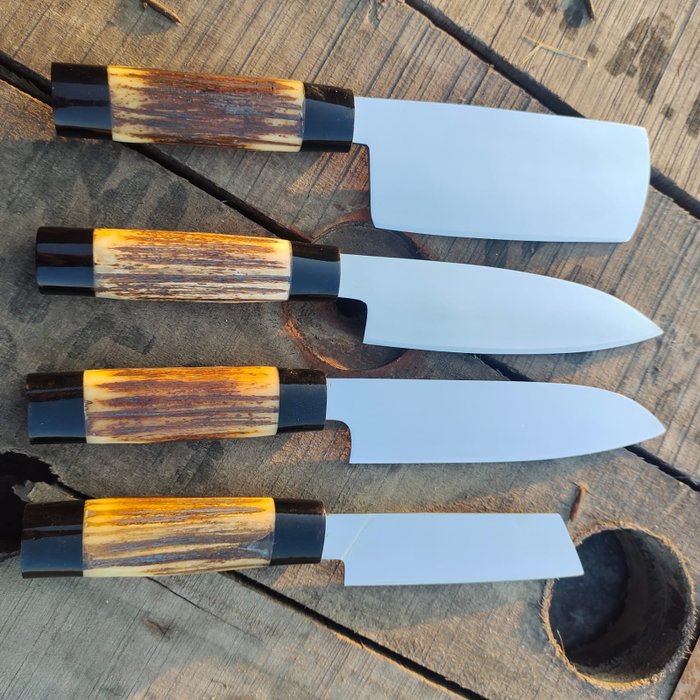 Küchenmesser - Multifunktions-Gyuto-, Petty-, Deba- und Santoko-Messerset im japanischen Stil mit Resen der - Asien