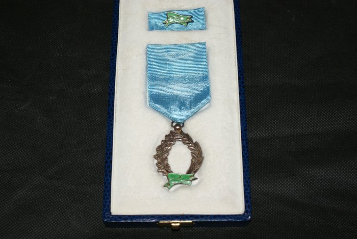 匈牙利 - 徽章 - Ungarisches Polizei Verdinstabzeichen aus Silber - 20世纪后期