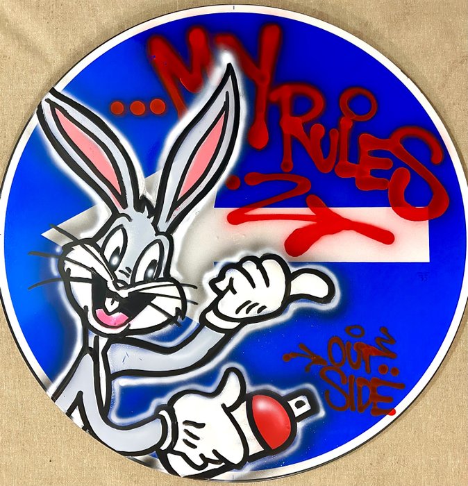 Outside - Bugs Bunny My Rules - Road sign