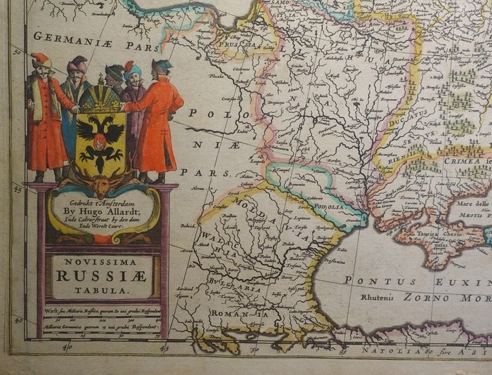 Europe, Carte - Russie / Scandinavie / Pays baltes; Hugo Allardt - Novissima Russiae Tabula - vers 1680