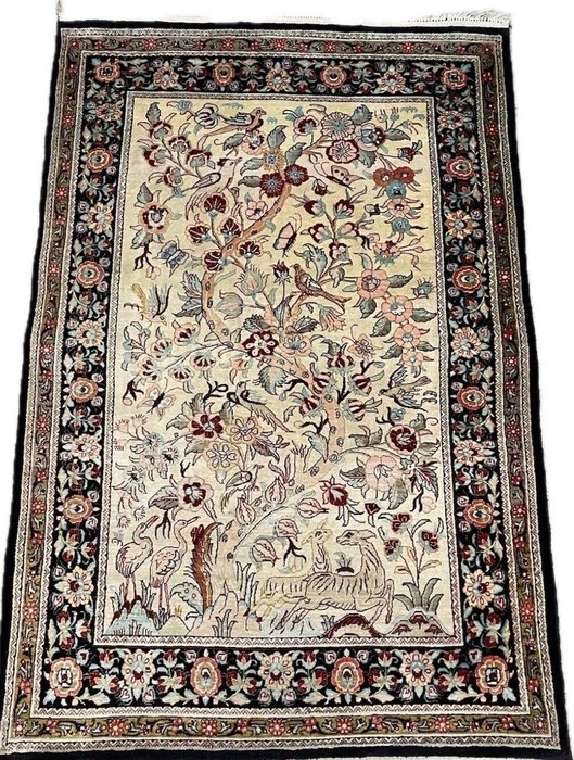 Persian handmade Silk Ghom in mint condition! - Ghoum - Dywan - 86 cm - 130 cm