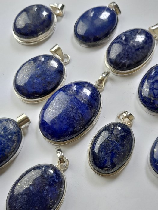 Lapis Lazuli - ezüst medálok- 144 g - (10)