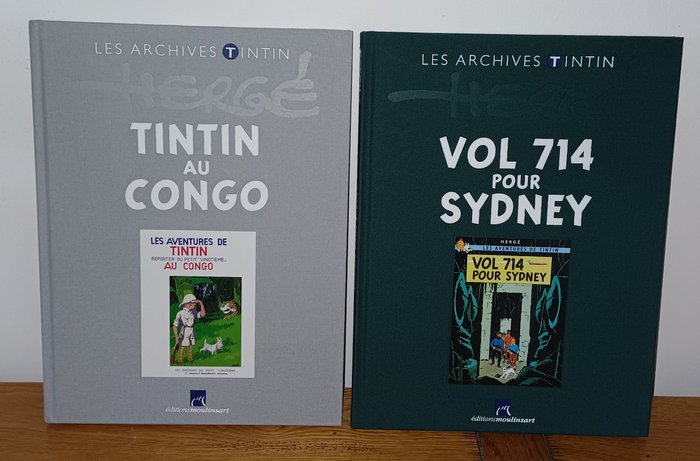 Tintin - 2x Les Archives Tintin (Noir & Blanc et Couleurs) - Tintin au Congo + Vol 714 pour Sydney - 2x C - 2 Album - 2011/2013