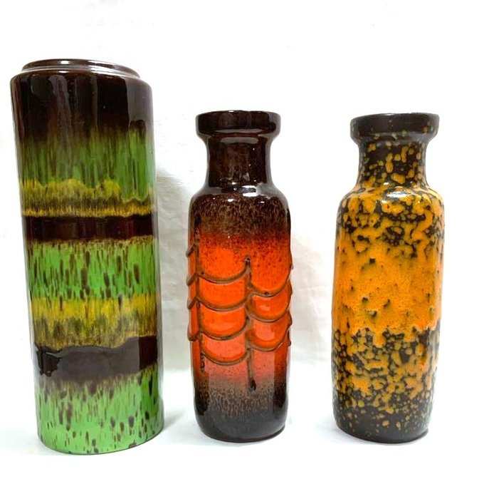 Scheurich Scheurig - Vase (3) -  Lava vase  - Keramik