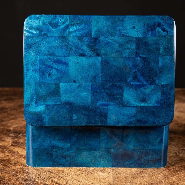 Portagioie - Jewelry Box in Corallo Blu Naturale - Heliopora Coerulea