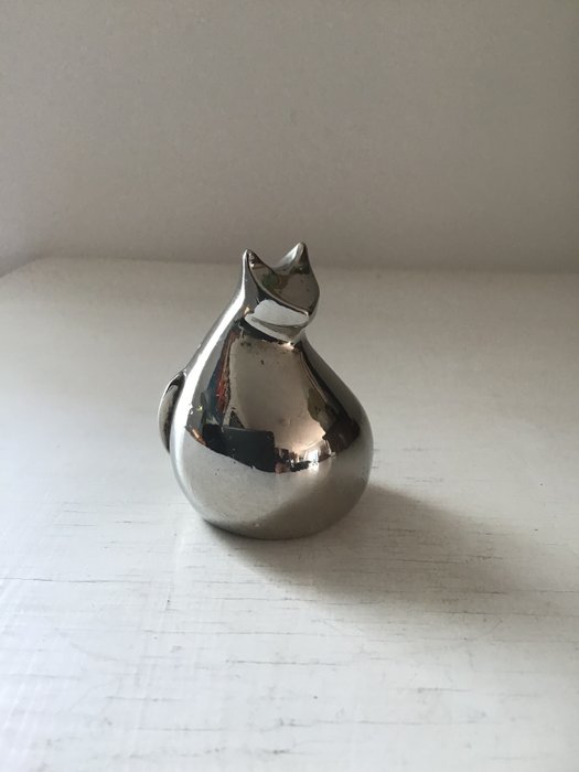 Dansk Designs - Gunnar Cyren - Fermacarte - Chat/Cat - Placcato argento