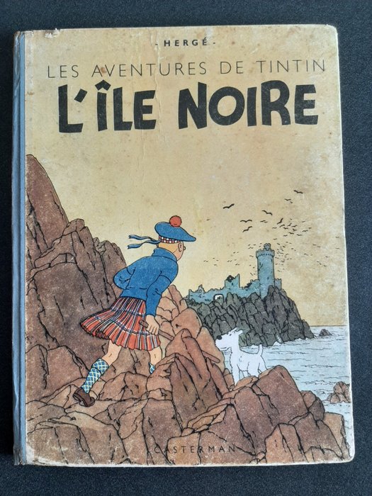 Tintin T7 - L'île noire (A23bis) - C - 1 Album - Uusintapainos - 1944
