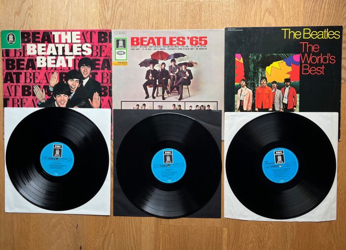 Beatles - The Beatles ‎– Beatles’65, The Beatles ‎– The Beatles Beat, The Beatles ‎– The World’s Best - Több cím - LP albumok (több elem) - Stereo - 1969