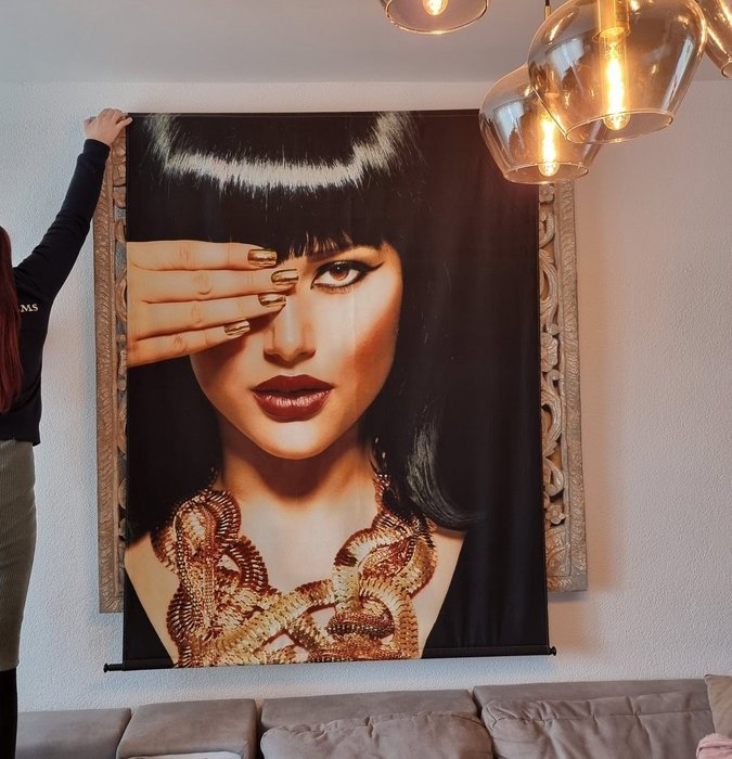 Wanddekoration - XL Velvet Cleopatra 170x140cm Velvet