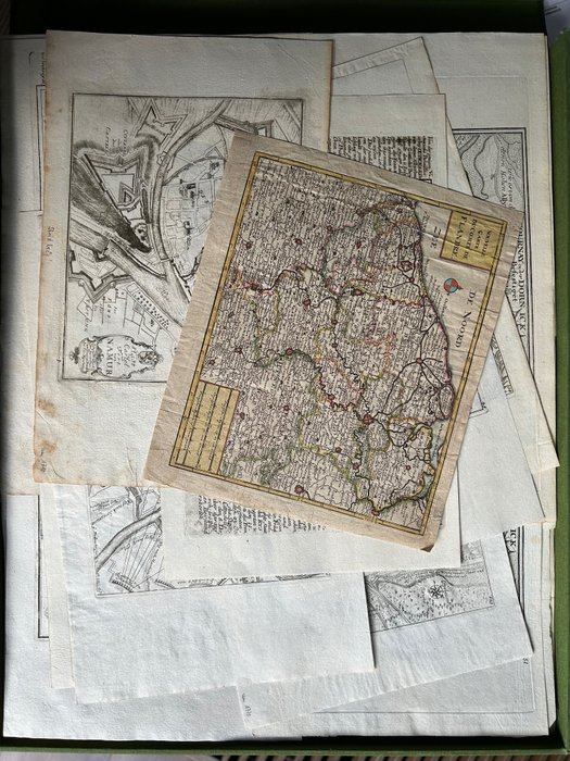 Ευρώπη, Σχέδιο πόλης - Βέλγιο; Divers makers - meer dan 180 prenten en kaarten - 1621-1650