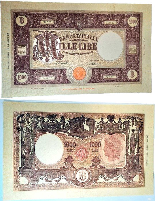 Italien. - 1.000 Lire 09/06/1945 - Gigante BI 49H