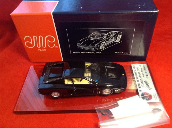 A.M.R. André Marie Ruf - made in France 1:43 - Modell sportkocsi - ref. #AMR1107 Ferrari Testarossa Coupé Berlinetta Pininfarina 1984 - gyári építésű -- limitált kiadás - #435/500 számozással