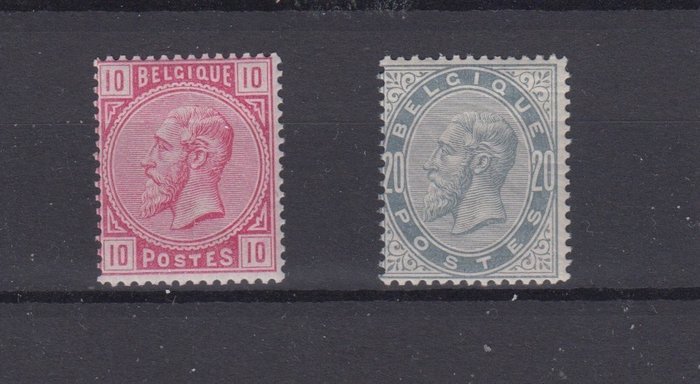 比利時 1883 - 利奧波德二世 - OBP : 38/39