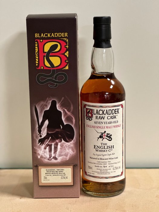 The English Whisky Co. 2007 7 years old - Raw Cask - Cask Strength -  Moscatel Wine Cask no. 794 - Blackadder  - b. 2015  - 700 毫升