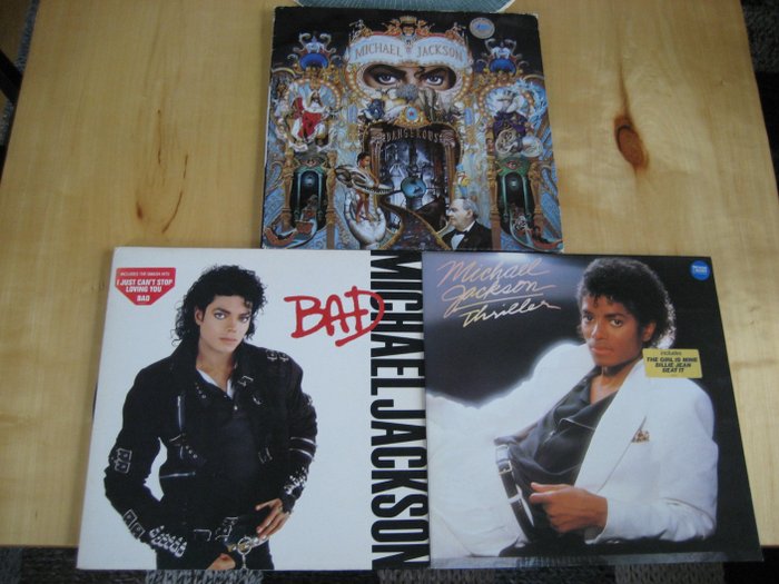 Michael Jackson - 3 lp albums :Thriller, Bad, dangerous 2XLP - Diverse titels - 2 x LP Album (dubbelalbum) - 1982
