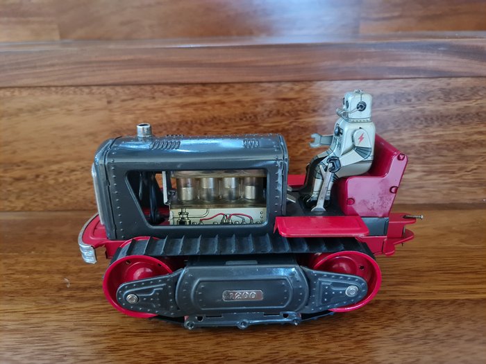 野村玩具  - 锡制玩具 battery operated space  bulldozer - 1950-1960 - 日本