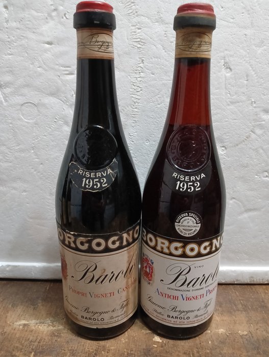 1952 Borgogno Giacomo e Figli - 巴羅洛 Riserva - 2 瓶子（0.72L）
