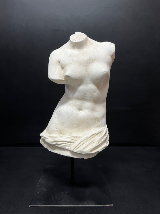 雕塑, Busto dell'afrodite di Milo senza testa - 42 cm - 大理石粉尘