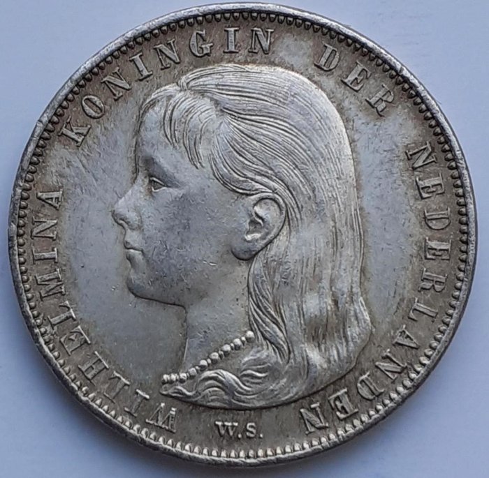 Netherlands. Wilhelmina (1890-1948). 1 Gulden 1892