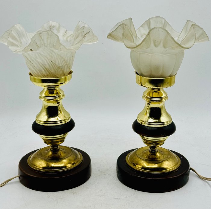 Lamp (2) - Brass, Crystal