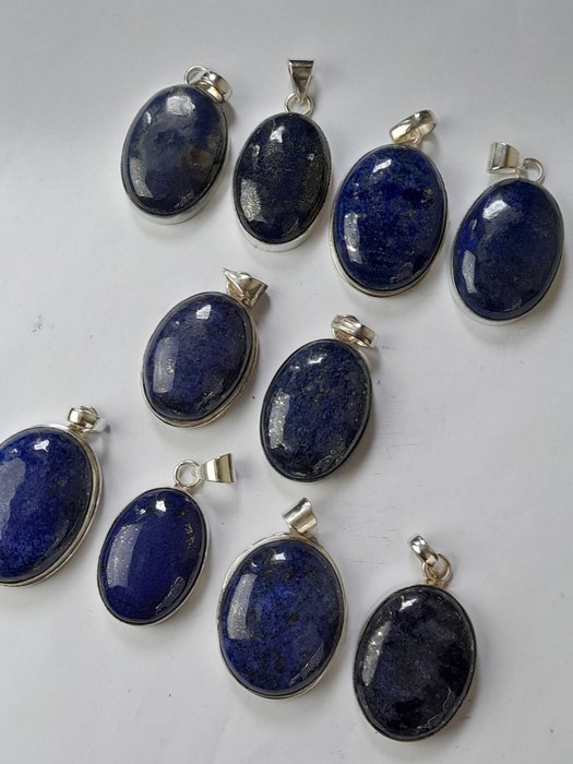 Lapis Lazuli pendants - silver- 133 g - (10)