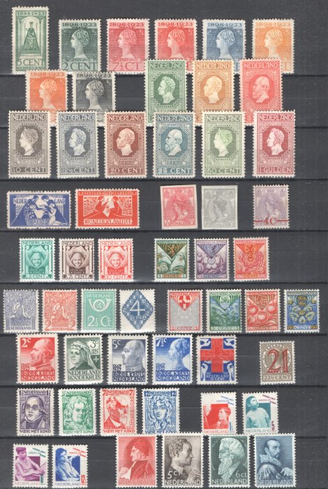 荷兰 1913/1935 - NVPH 90/277 之间的印章选择