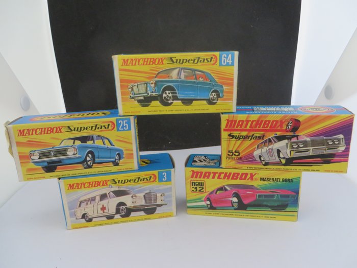 Matchbox 1:64 - 5 - Voiture miniature - 5x Superfast Models