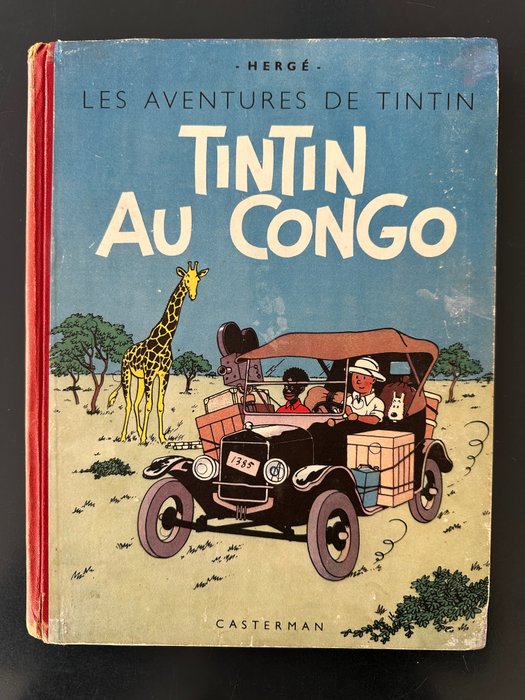 Tintin T2 - Tintin au Congo (A18 , grande image) - C - N&B - 1 Album - 再版/1942