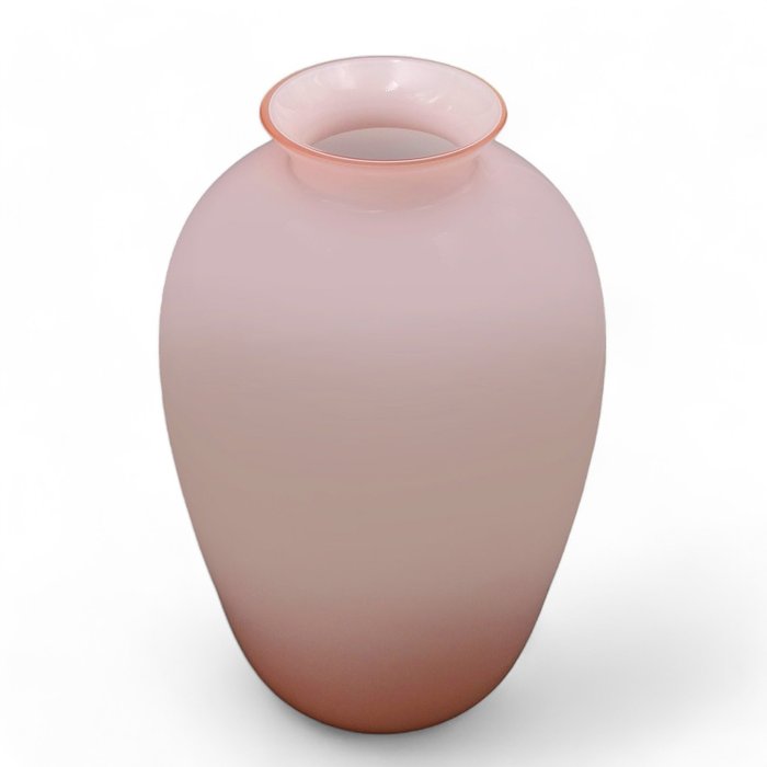 V.Nason&C. - 花瓶 -  很棒的模组。 “纳闽玫瑰”，1970 年代  - 粉红色乳白玻璃