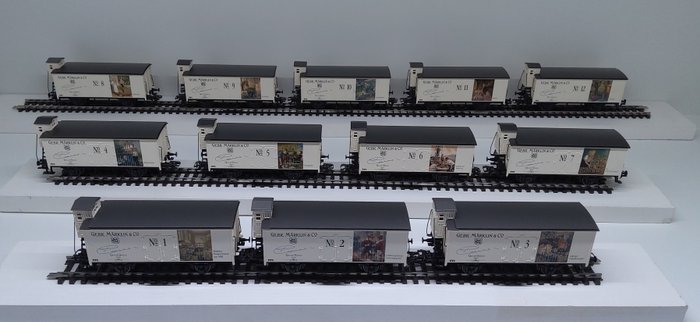 Märklin H0 - 94022 - 模型貨運火車組合 (1) - 馬車套裝“藝術日曆”，特別版 1998