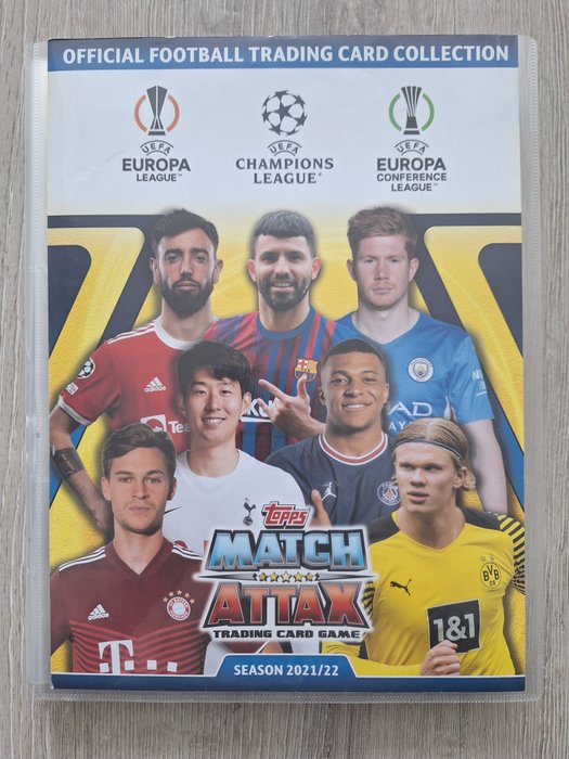 2021/22 - Topps - Match Attax UEFA - Erling Haaland, Kylian Mbappé, 克里斯蒂亞諾·羅納度, 萊納爾·梅西 - 1 Complete Album
