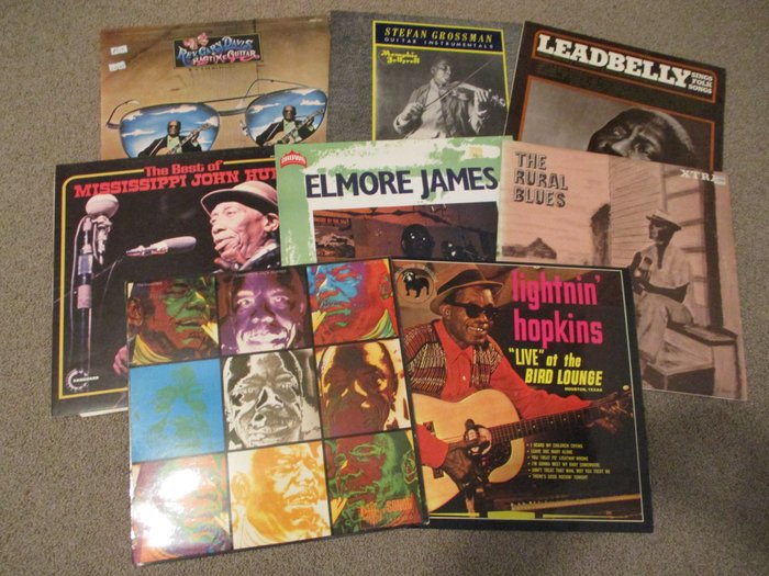 Champion Jack Dupree, Lightnin' Hopkins, Leadbelly & Related. - Diverse Künstler - Great Collection Country Blues, Delta Blues - Diverse Titel - LP-Alben (mehrere Objekte) - 1968