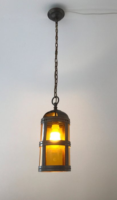 Lampe - Hallenlampe - Glas, Kupfer