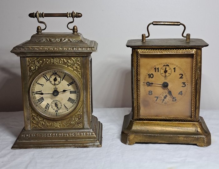 Relojes de mesa/sobremesa - Reloj de viaje - Art Déco - Acero, Latón - 1910-1920