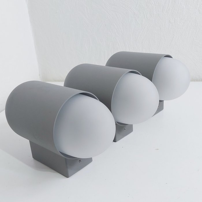 Nordlux - 壁燈 (3) - 赫卡 - 無菸煤色 - 玻璃, 金屬