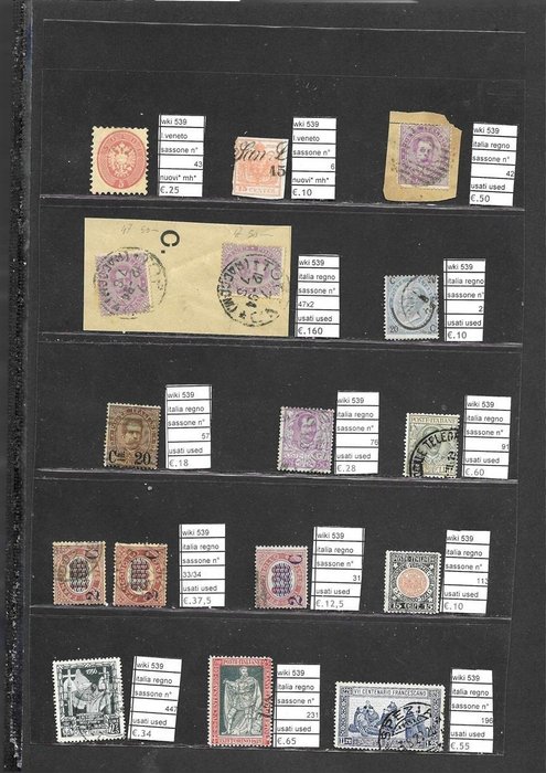 Włochy 1850/1954 - Kolekcja ze starożytnych stanów królestwa i republiki, opatrzona stemplem MH* kat. 1491 - sassone