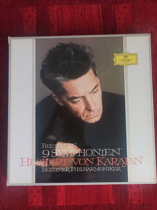 Herbert von Karajan & Berliner Philharmoniker - 多位藝術家 - Beethoven 9 Symphonien , Herbert von Karajan, Berliner Philharmoniker - Stereo Box - LP 套裝 - 第1次立體聲按壓 - 1962