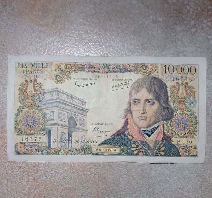 Frankrike. - 10.000 Francs 1958 - Pick 136b