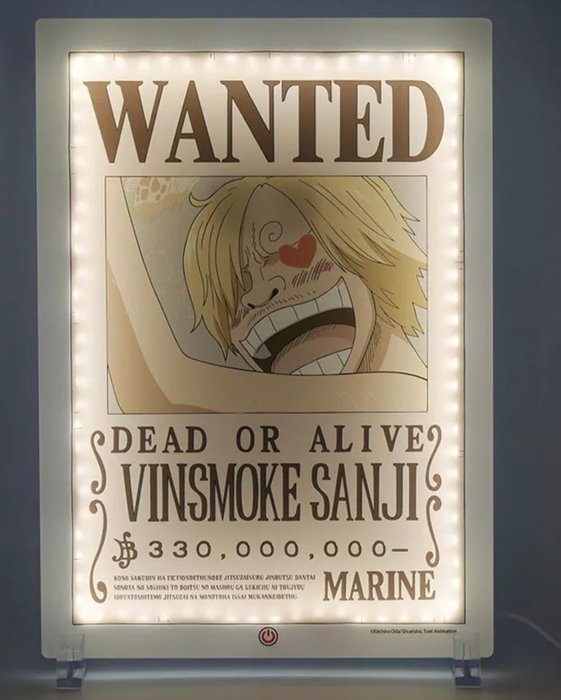 Lampada da Muro One Piece Wanted Sanji - 照明標誌 - 塑料