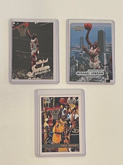 1997/98 - Skybox Metal Universe, Fleer Ultra, Topps - NBA - Kobe Bryant, Michael Jordan - 3 Card