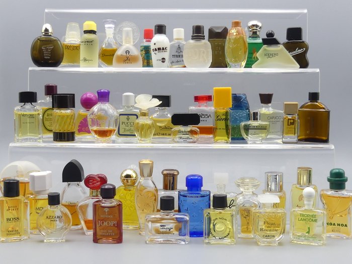 Parfyme kolbe (50) - Lalique - Nina Ricci, Caron, Versace; Lancome; Mäurer & Wirtz; Dunhill; Paco Rabanne; Gianfranco, - Glass - parfyme