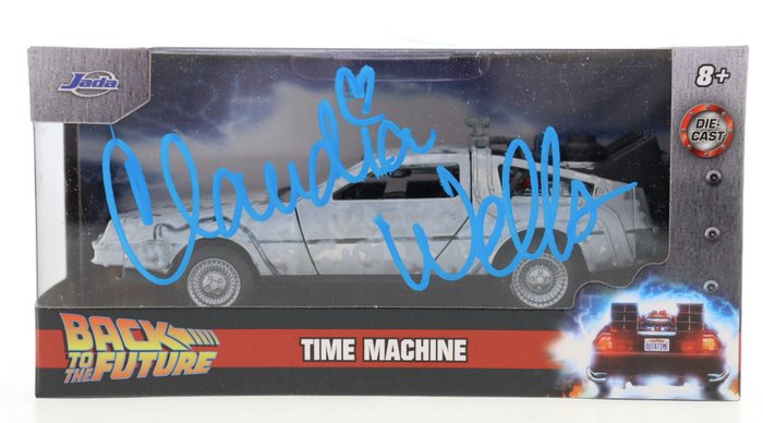 Back to the Future - Claudia Wells - Signed DeLorean Time Machine 1:32 Scale Die Cast Car (Beckett)