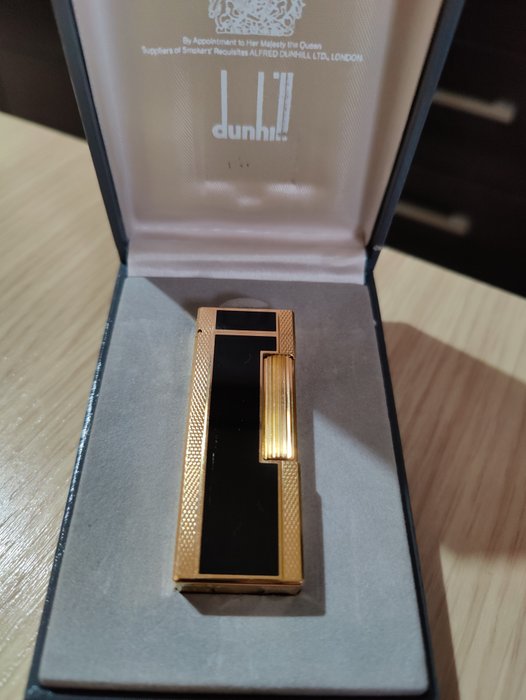 Dunhill - Rollagas - Αναπτήρας - Gold-plated, Μαύρη κινέζικη λάκα