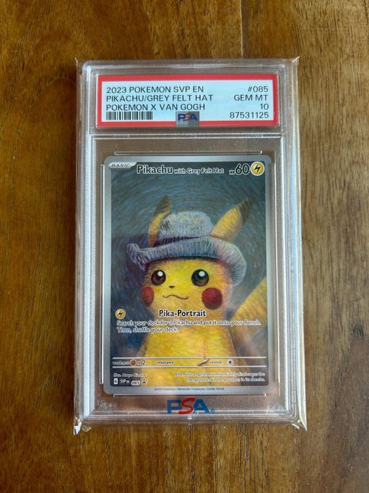 Pokémon - 1 Graded card - Hyper Rare! - Pikachu Van Gogh - Collectors Item - Pikachu - PSA 10