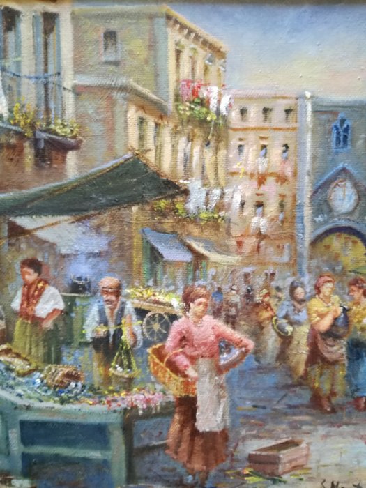 Salvatore Montella (1949) - Piazza mercato (Napoli)