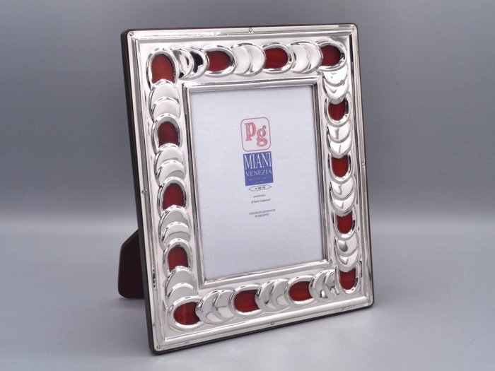 PG-MIANI Argenteria - Bilderrahmen  - Silber, 925 und kunstvolles Muranoglas