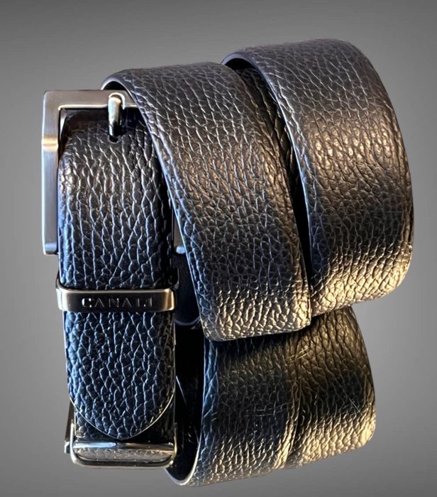 Canali - CANALI  BLACK CALFSKIN LEATHER BELT  EXCLUSIEVE - 带