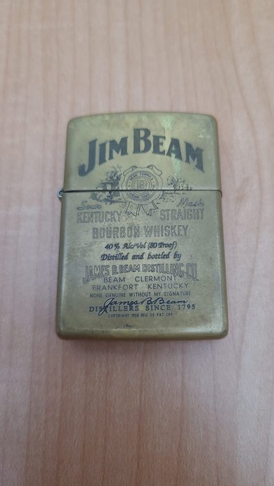 Zippo - 芝宝 - Jim bean - 口袋打火机 - 钢材（不锈钢）, 黄铜