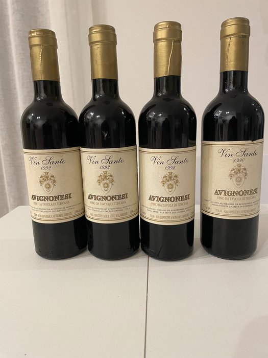 Avignonesi Vin Santo: 1990 & 1992 x3 - Toskana - 4 Halbe Flasche (0,375 L)